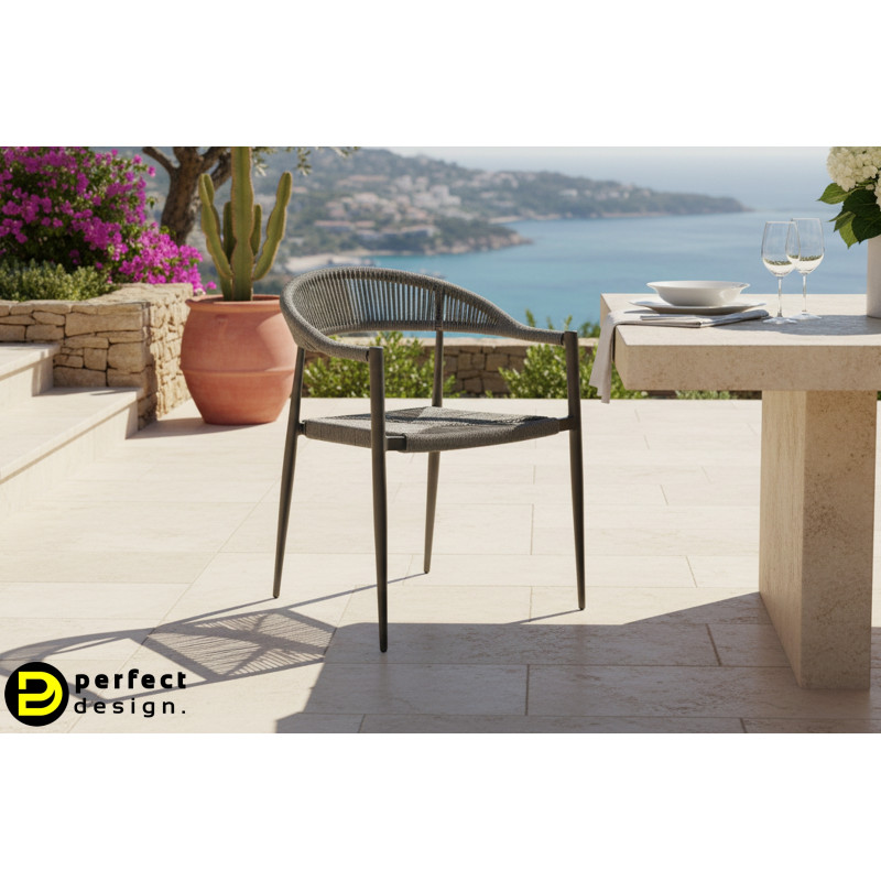 JAINA modern kültéri szék - szürke/antracit