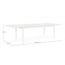 NEBULA prémium kültéri bővíthető étkezőasztal - 200-300cm - fehér