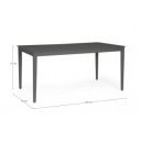 NEBULA prémium kültéri étkezőasztal - 160cm - antracit