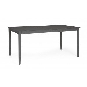NEBULA prémium kültéri étkezőasztal - 160cm - antracit BIZZOTTO