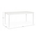 NEBULA prémium kültéri étkezőasztal - 160cm - fehér