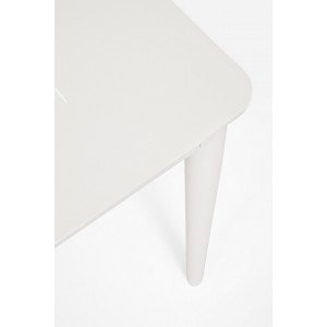 NEBULA prémium kültéri étkezőasztal - 160cm - fehér