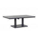 MIGUEL állítható magasságú prémium kültéri kerámia étkezőasztal - 140cm - antracit