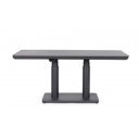 MIGUEL állítható magasságú prémium kültéri kerámia étkezőasztal - 140cm - antracit