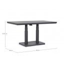 MIGUEL állítható magasságú prémium kültéri kerámia étkezőasztal - 140cm - antracit