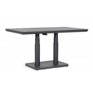 MIGUEL állítható magasságú prémium kültéri kerámia étkezőasztal - 140cm - antracit BIZZOTTO