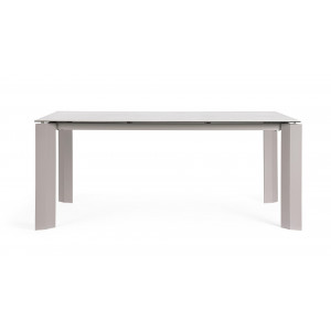 OTAVIO prémium kültéri kő étkezőasztal - 180cm - taupe BIZZOTTO