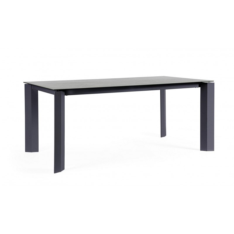 OTAVIO prémium kültéri kő étkezőasztal - 180cm - antracit