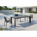 OTAVIO prémium kültéri kő étkezőasztal - 180cm - antracit