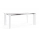 OTAVIO prémium kültéri kő étkezőasztal - 180cm - fehér