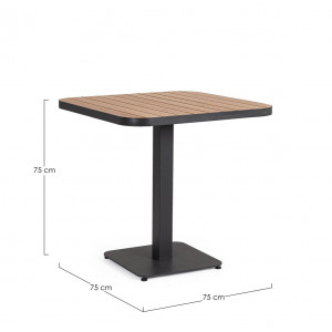 ZELMAR modern kültéri étkezőasztal - 75cm - antracit