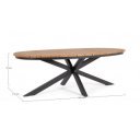 ZELMAR OVAL modern kültéri étkezőasztal - 218cm - antracit