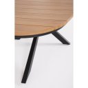ZELMAR OVAL modern kültéri étkezőasztal - 218cm - antracit