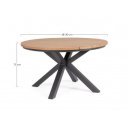 ZELMAR ROUND modern kültéri étkezőasztal - 130cm - antracit