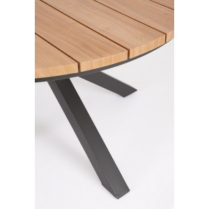 ZELMAR ROUND modern kültéri étkezőasztal - 130cm - antracit