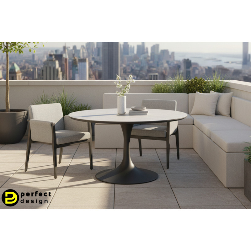 FABIO prémium kültéri étkezőasztal - 90/120/158cm - antracit