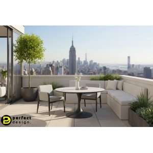 FABIO prémium kültéri étkezőasztal - 90/120/158cm - antracit