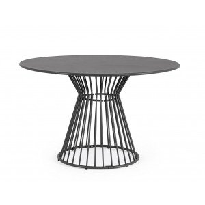 DUSTIN modern kültéri étkezőasztal - 120cm - antracit BIZZOTTO