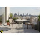 DUSTIN modern kültéri étkezőasztal - 120cm - beige