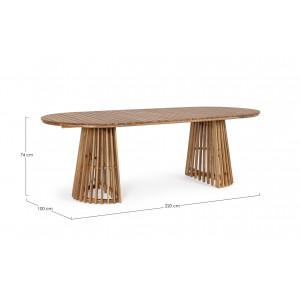 RODANO prémium akác kültéri étkezőasztal - 220cm