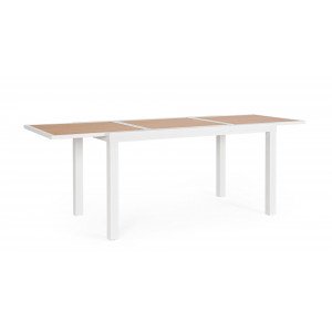 HELEN modern bővíthető kültéri étkezőasztal - 140-210cm - fehér BIZZOTTO