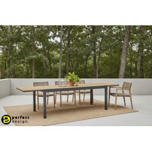 ELIAS bővíthető kültéri étkezőasztal - 200-300cm - antracit