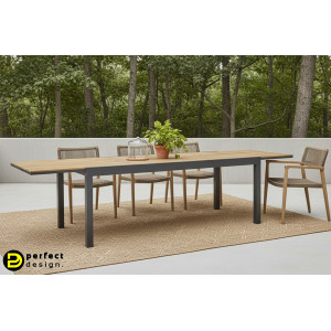 ELIAS bővíthető kültéri étkezőasztal - 200-300cm - antracit BIZZOTTO