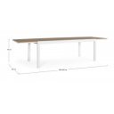 ELIAS bővíthető kültéri étkezőasztal - 200-300cm - fehér