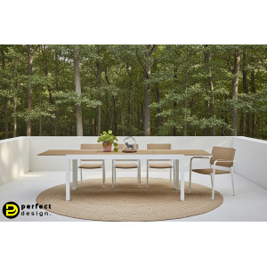 ELIAS bővíthető kültéri étkezőasztal - 200-300cm - fehér