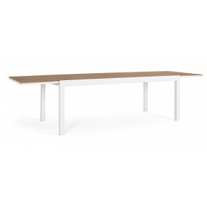 ELIAS bővíthető kültéri étkezőasztal - 200-300cm - fehér BIZZOTTO