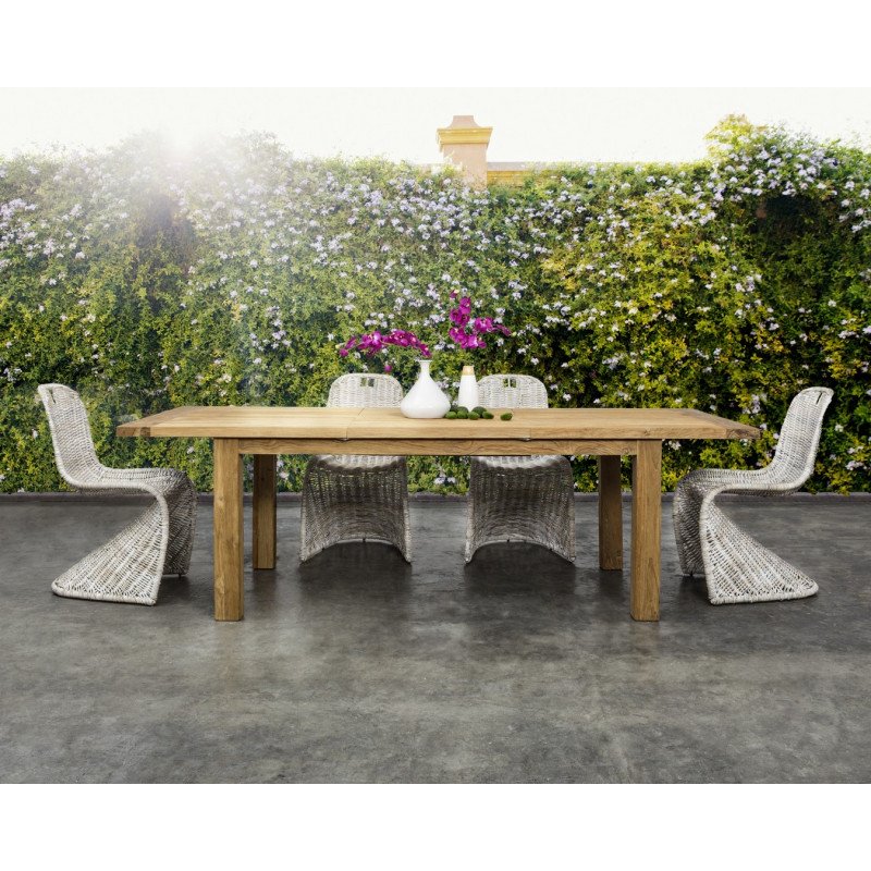 BOUNTY prémium teakfa kültéri étkezőasztal - 180-250cm