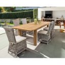 BOUNTY prémium teakfa kültéri étkezőasztal - 180-250cm