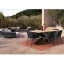 PALMDALE prémium teakfa kültéri étkezőasztal - 200cm - antracit