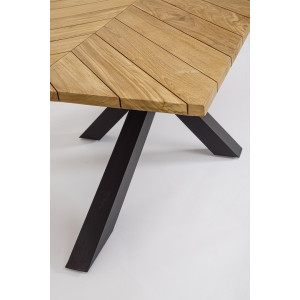 PALMDALE prémium teakfa kültéri étkezőasztal - 200cm - antracit