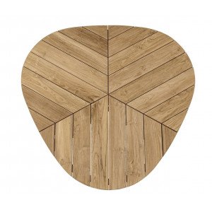 PALMDALE ROUND prémium teakfa kültéri étkezőasztal - 160cm - antracit