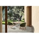 PALMDALE ROUND prémium teakfa kültéri étkezőasztal - 160cm - fehér