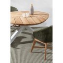 PALMDALE ROUND prémium teakfa kültéri étkezőasztal - 160cm - fehér