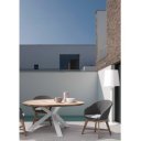 PALMDALE ROUND prémium teakfa kültéri étkezőasztal - 160cm - fehér