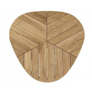 PALMDALE ROUND prémium teakfa kültéri étkezőasztal - 160cm - fehér