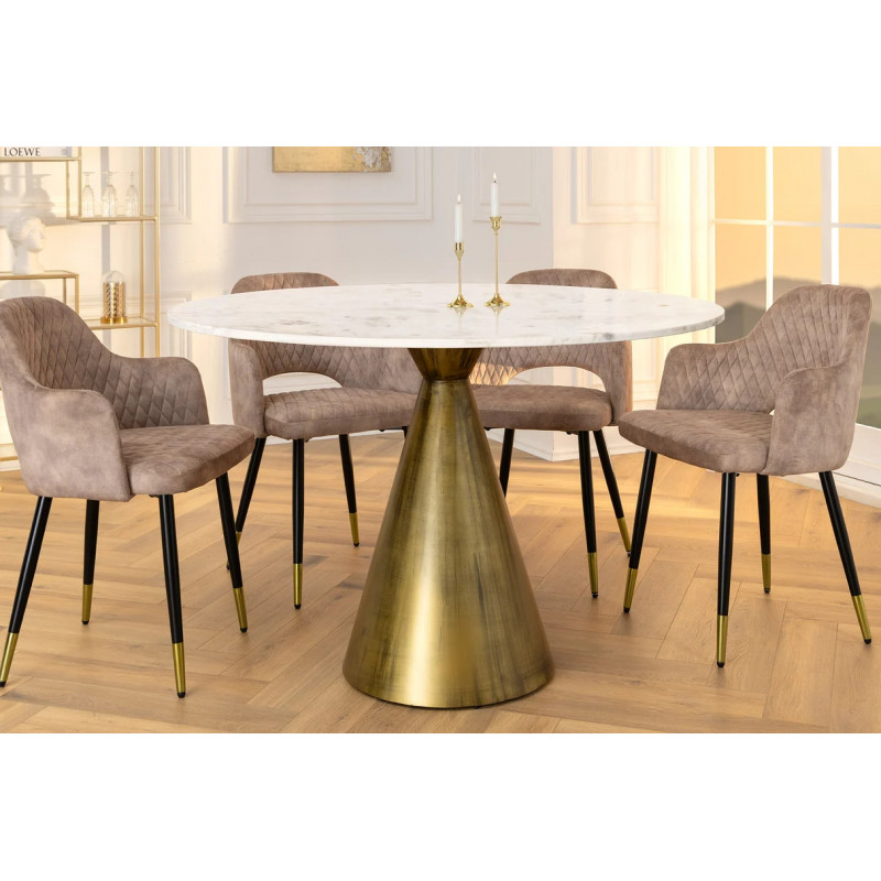 ELEGANCIA design kerek étkezőasztal - 100cm - fehér