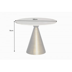 ELEGANCIA design kerek étkezőasztal - 100cm - fehér