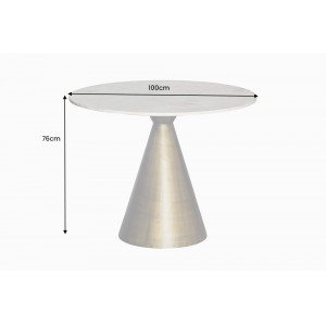 ELEGANCIA design kerek étkezőasztal - 100cm - fehér