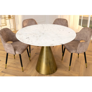 ELEGANCIA design kerek étkezőasztal - 100cm - fehér