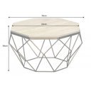 DIAMOND modern travertin dohányzóasztal - 70cm - fekete