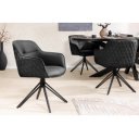 EUPHORIA prémium bőr szék - fekete