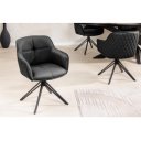 EUPHORIA prémium bőr szék - fekete