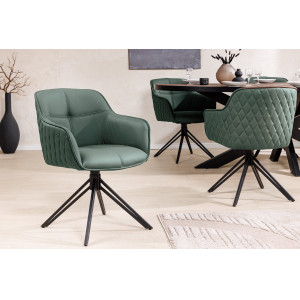 EUPHORIA prémium bőr szék - zöld INVICTA