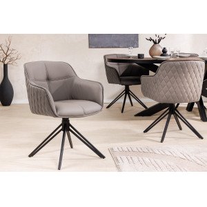 EUPHORIA prémium bőr szék - taupe INVICTA