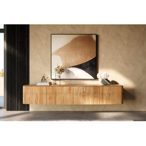 NIAGARA prémium akác fali TV-szekrény - 220cm bútor