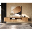 NIAGARA prémium akác fali TV-szekrény - 240cm